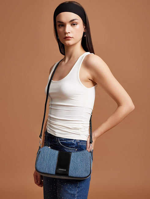 Bella Denim Shoulder Bag